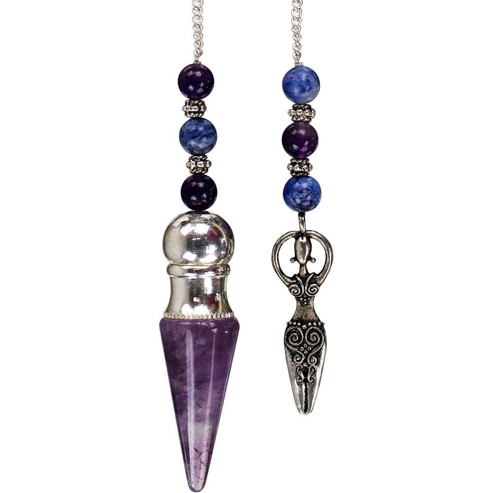 Chambered Pendulum - Goddess Amethyst, SKU KH-61046, UPC 6016203947930