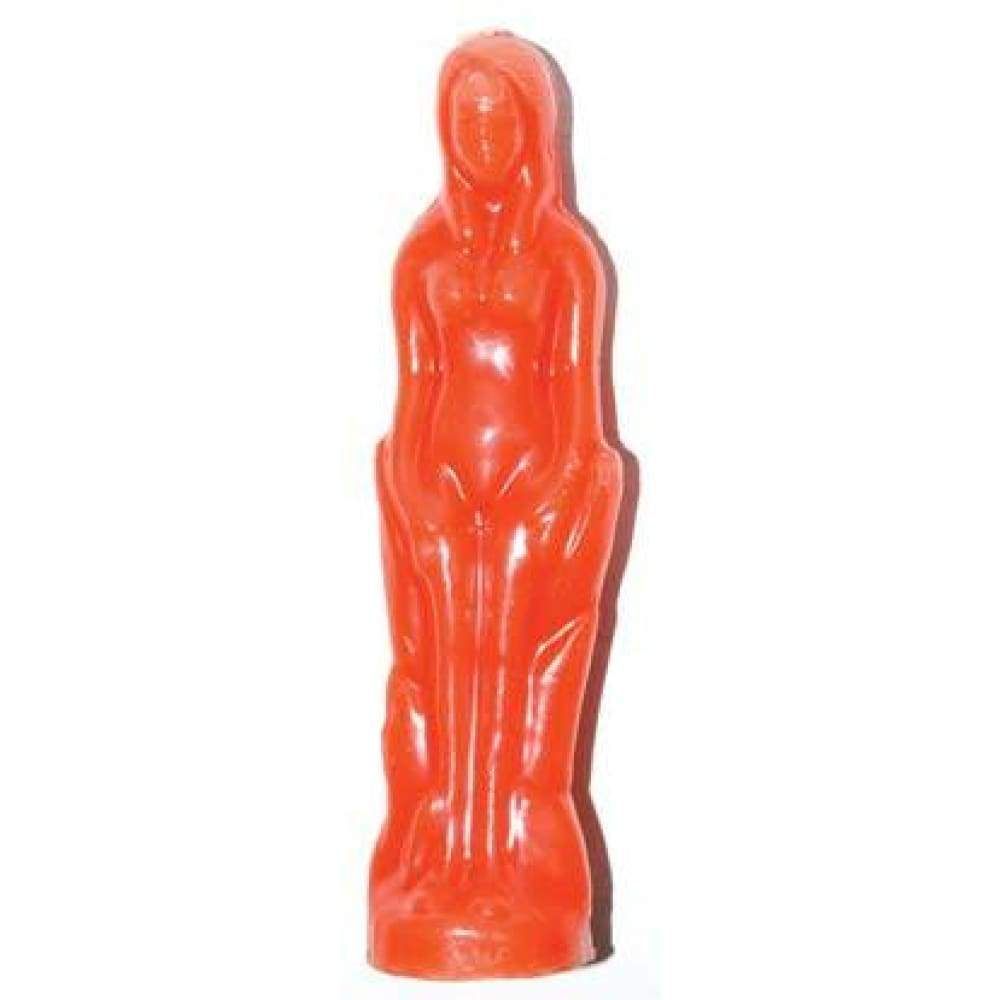 8&quot; Female Candle - Orange, SKU RM-10941, UPC 6016202333390