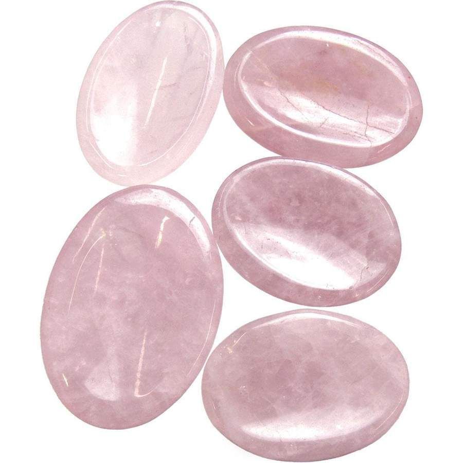 Worry Stone - Rose Quartz, SKU KH-62301-D12, UPC 6016203185172