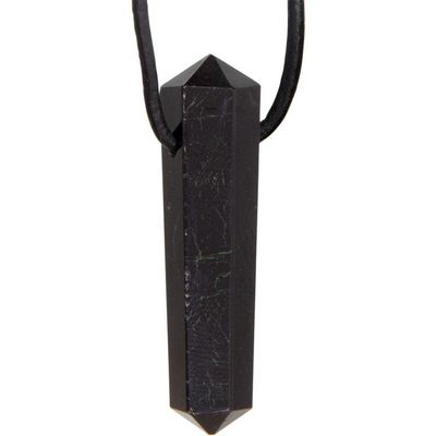 Double Terminated Point Necklace - Black Tourmaline, SKU KH-99151, UPC 6016200165115