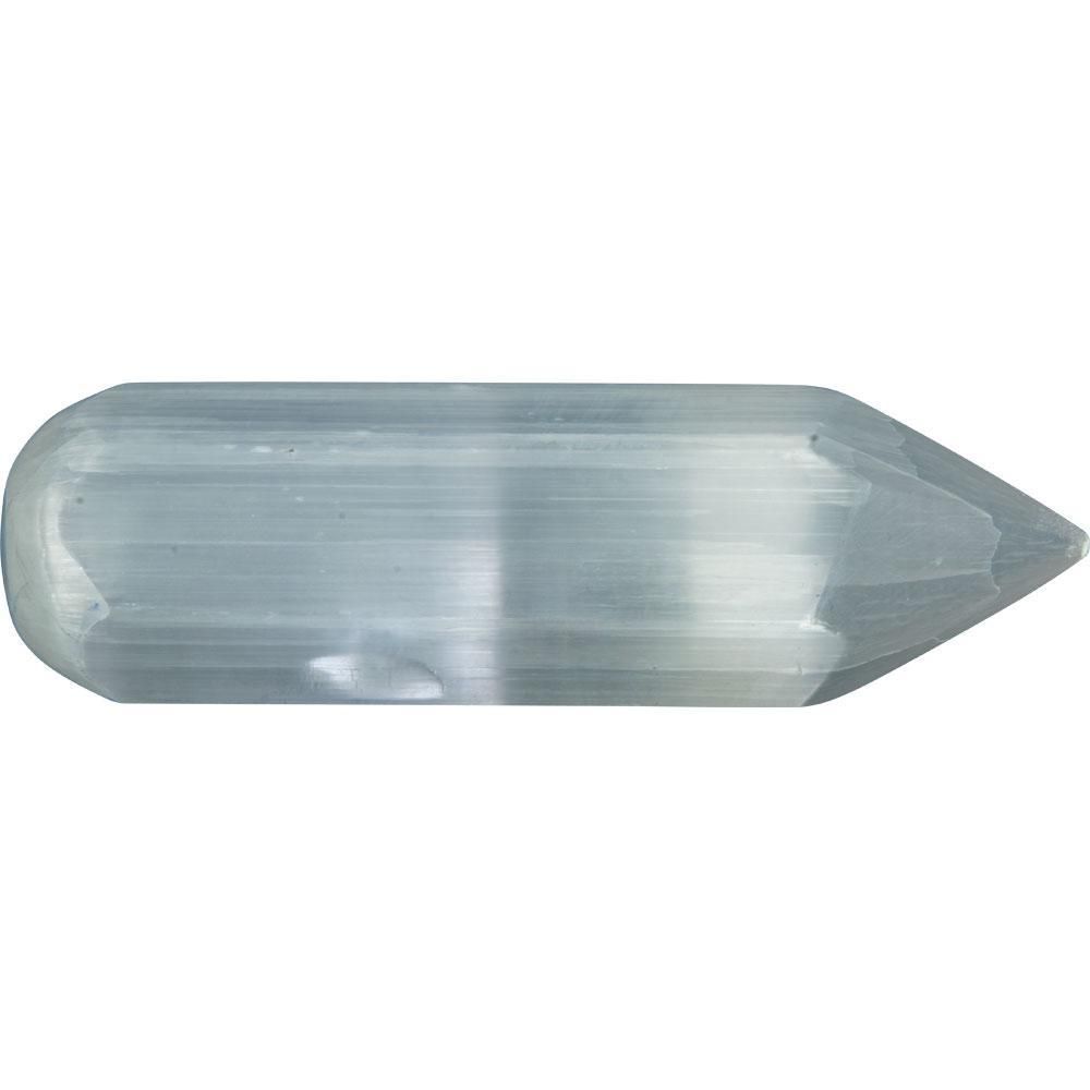 4&quot; Massage Wand - Faceted Selenite, SKU KH-76126, UPC 6016217788703