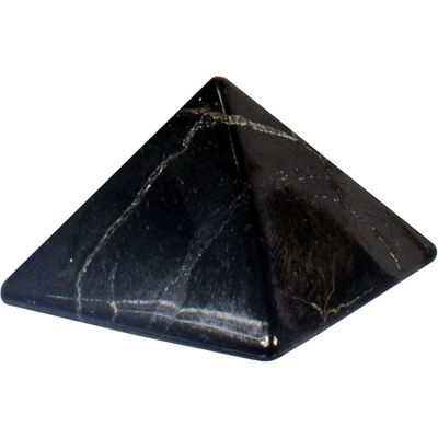 30-35 mm Gemstone Pyramid - Shungite, SKU 31406001, UPC 6016206959947