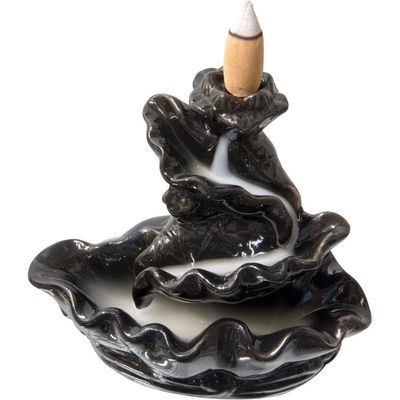 5.25&quot; Ceramic Backflow Incense Burner - Waterfall, SKU KH-89505, UPC 6016201829825