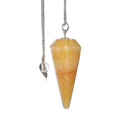 6-Sided Pendulum - Calcite, SKU PEND-65, UPC 6016249059055