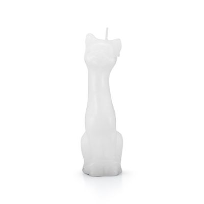 6&quot; Cat Candle - White, SKU RM-4002, UPC 6016210366342