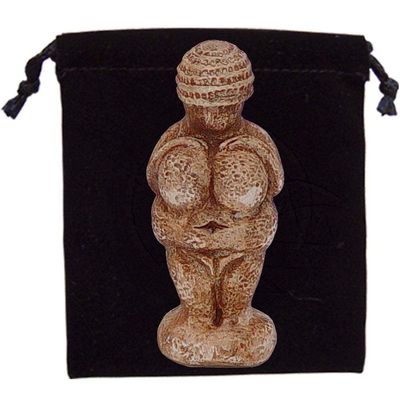 3.25&quot; Gypsum Cement Figurine - Venus of Willendorf, SKU KH-12080, UPC 6016202739796