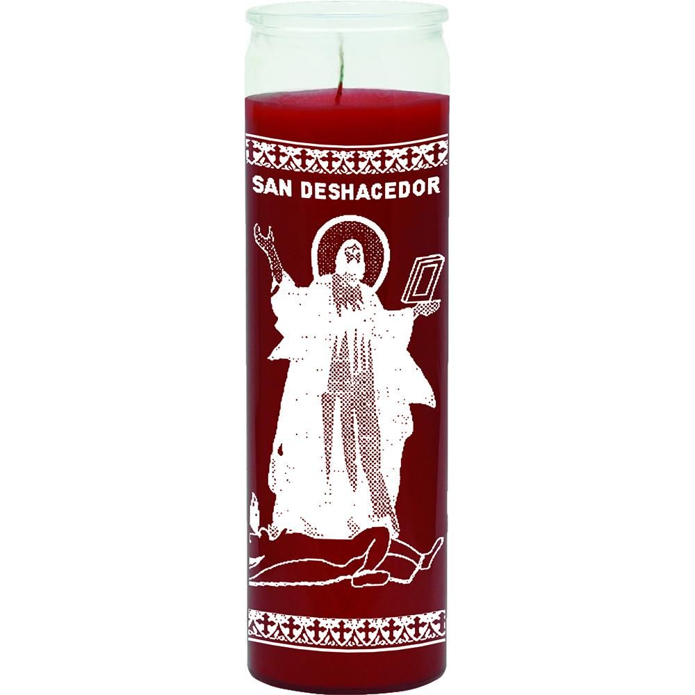 7 Day Glass Candle Undo - Red, SKU WP-575-155, UPC 6016010558558