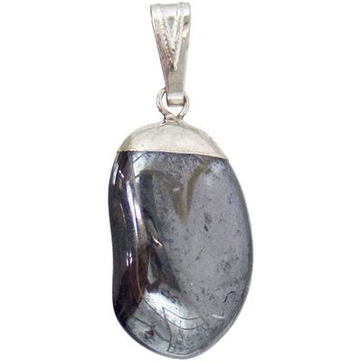 Tumbled Stone Pendant - Hematite, SKU KH-98953, UPC 6016208126125