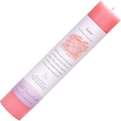 Reiki Charged Herbal 1.5&quot; x 7&quot; Pillar Candle - Love, SKU KH-84400, UPC 6016204394368