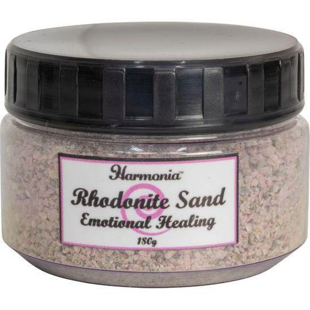 Gemstone Sand Jar 180 gram - Rhodonite, SKU KH-62026, UPC 6016204851816