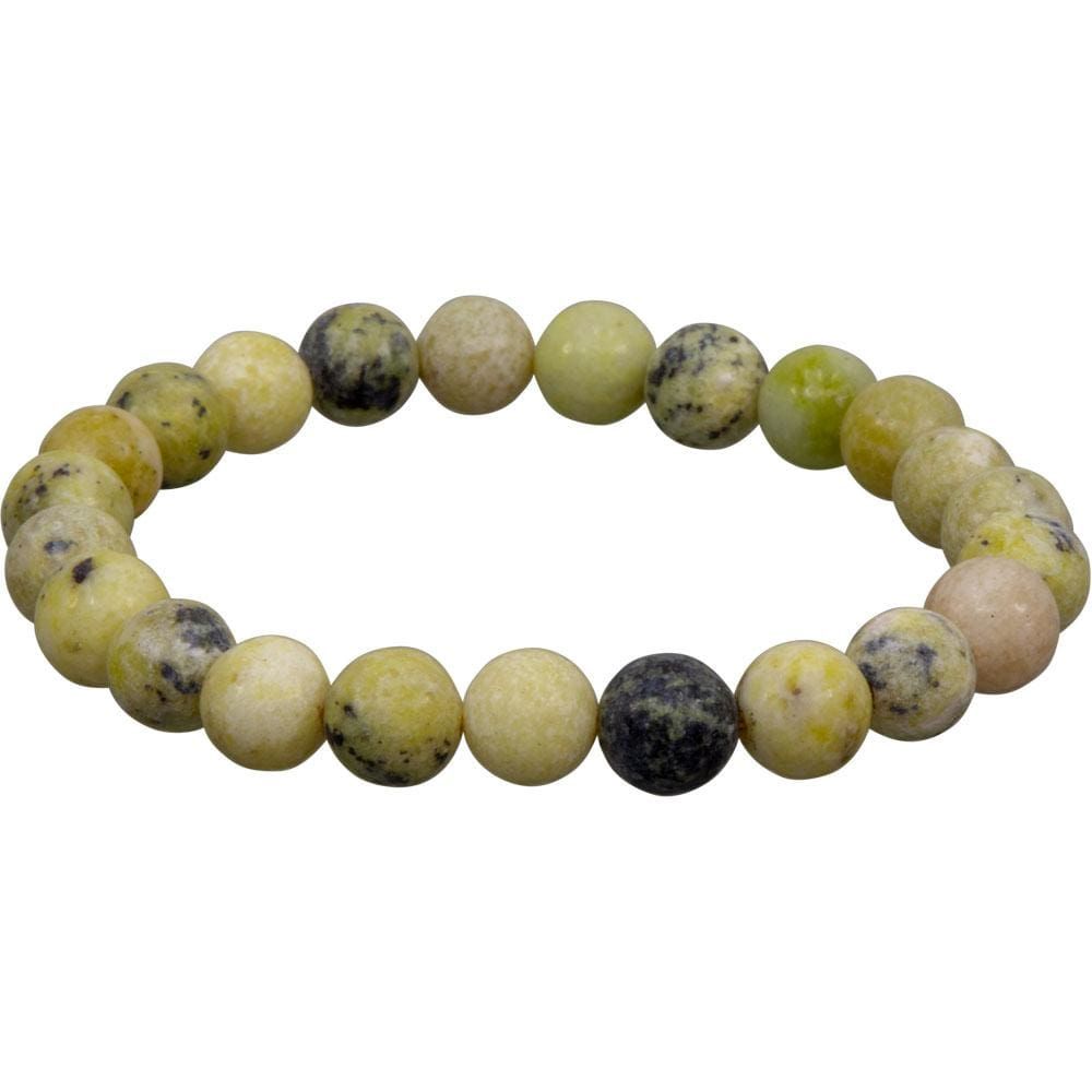 8 mm Elastic Bracelet Round Beads - Serpentine, SKU KH-98514, UPC 6016208827831