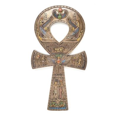 16&quot; x 8.5&quot; Egyptian Ank Wall Hanging, SKU 76281A4, UPC 700317382744