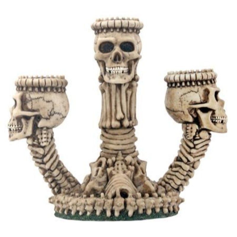 6.5&quot; Ossuary Skeleton Triple Candle Holder, SKU PG-Y6241, UPC 700317066224