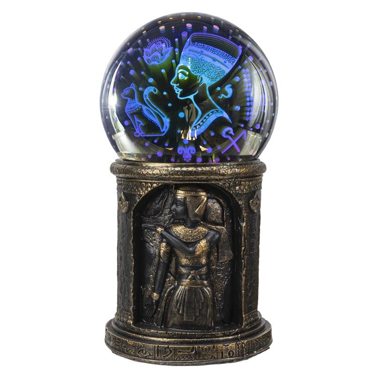 9.6&quot; Egyptian Column with LED Ball, SKU PG-14703, UPC 700317071358