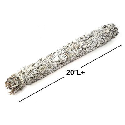20&quot; California White Sage Smudge Stick, SKU Sage-WSXL, UPC 700317303794
