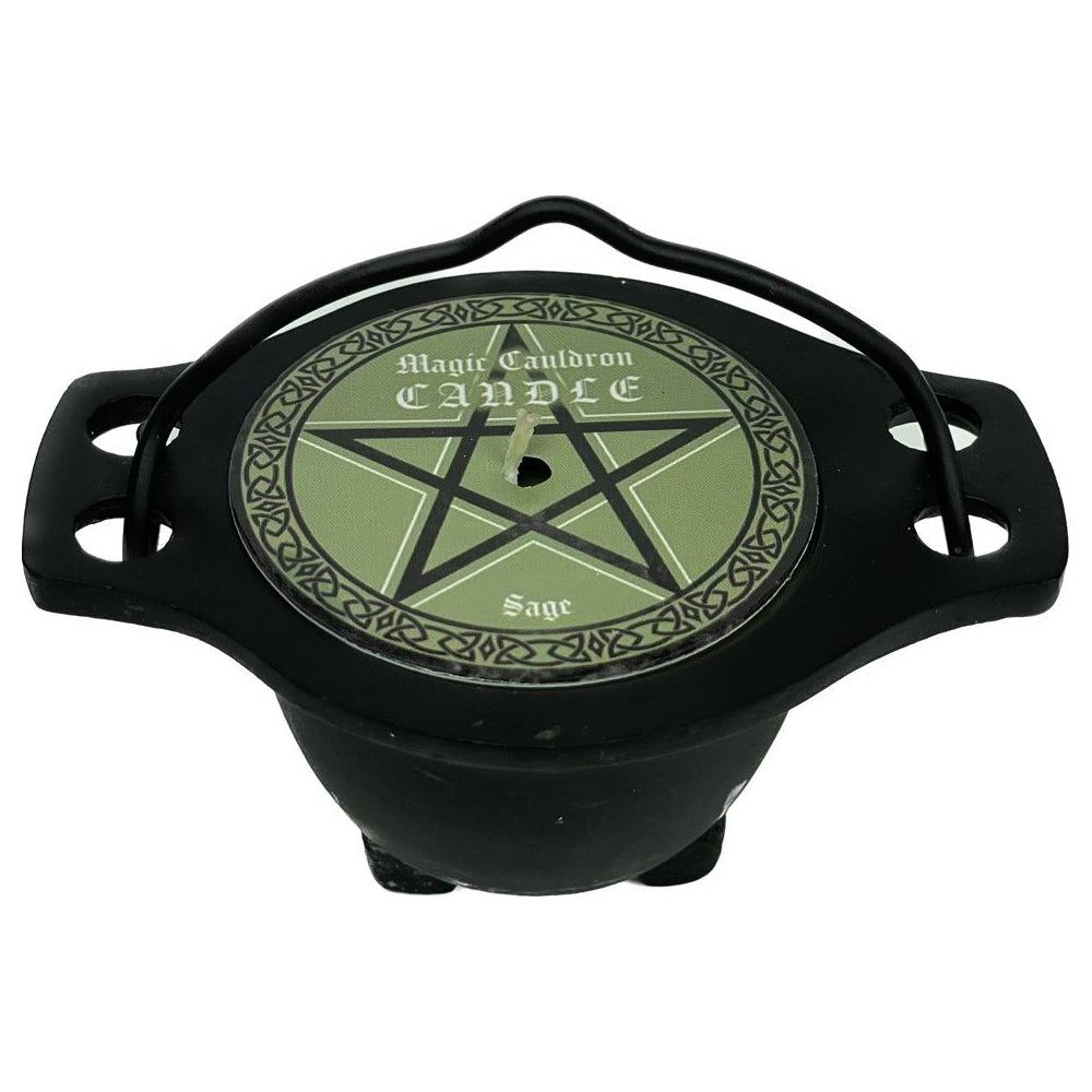 4&quot; Magic Cauldron Candle - Sage, SKU KH-81691, UPC 700317248323