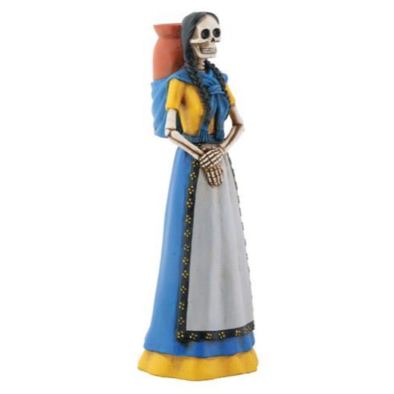 8.25&quot;  Day of the Dead Statue - Girl with Jarrito, SKU PG-Y8233, UPC 700317038856