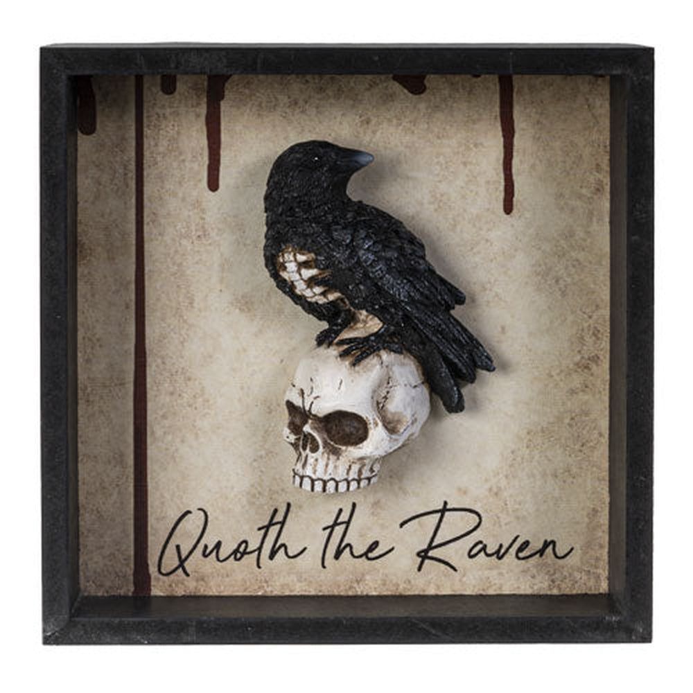 8&quot; Quoth the Raven Wall Plaque, SKU PG-14365, UPC 700317059066