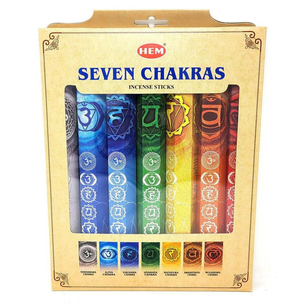 Hem Seven Chakras Incense Gift Set (Set of 7), SKU B02-142-SCGift20, UPC 700317354321