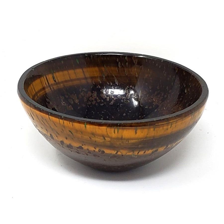 2&quot; Tiger Eye Gemstone Bowl, SKU Bowl-2TE, UPC 700317307365