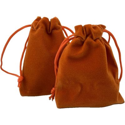3&quot; x 4&quot; Unlined Velvet Bag - Brown, SKU AZ-Bag-14, UPC 700317396758