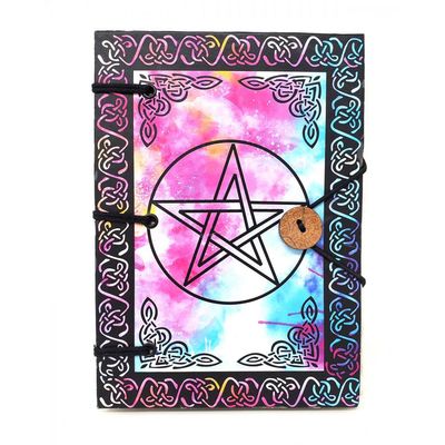 5&quot; x 7&quot; Hardcover Parchment Journal - Pentagram, SKU KB75-Pentagram, UPC 6016209450496