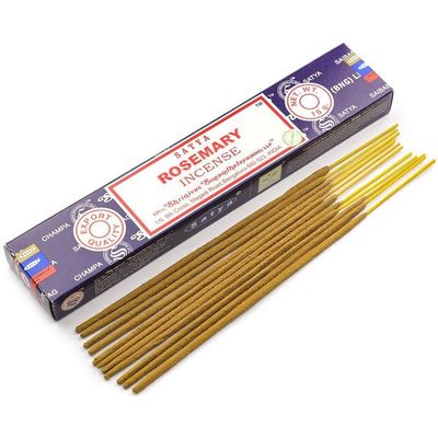 Rosemary Satya Incense Sticks 15 gram, SKU SRMY15, UPC