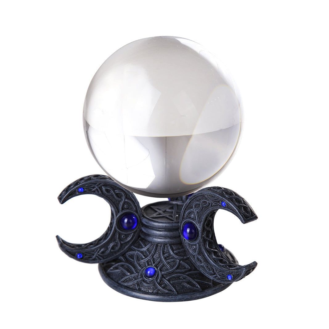 8.5&quot; Triple Moon Crystal Gazing Ball, SKU PG-12303, UPC 700317029069