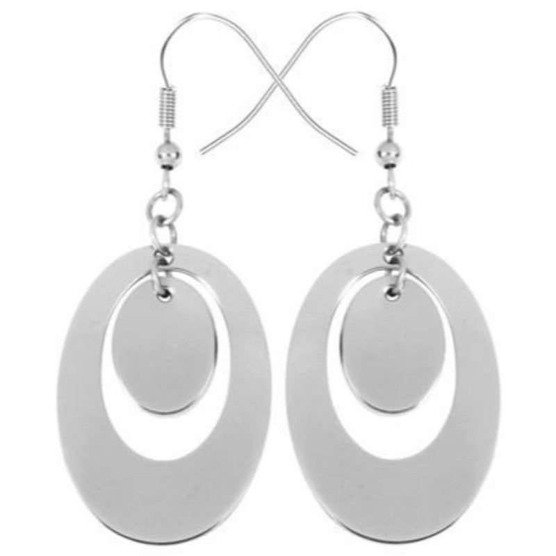 Ring Of Saturn Stainless Steel Earrings, SKU PG-Y2776, UPC 6016000916993