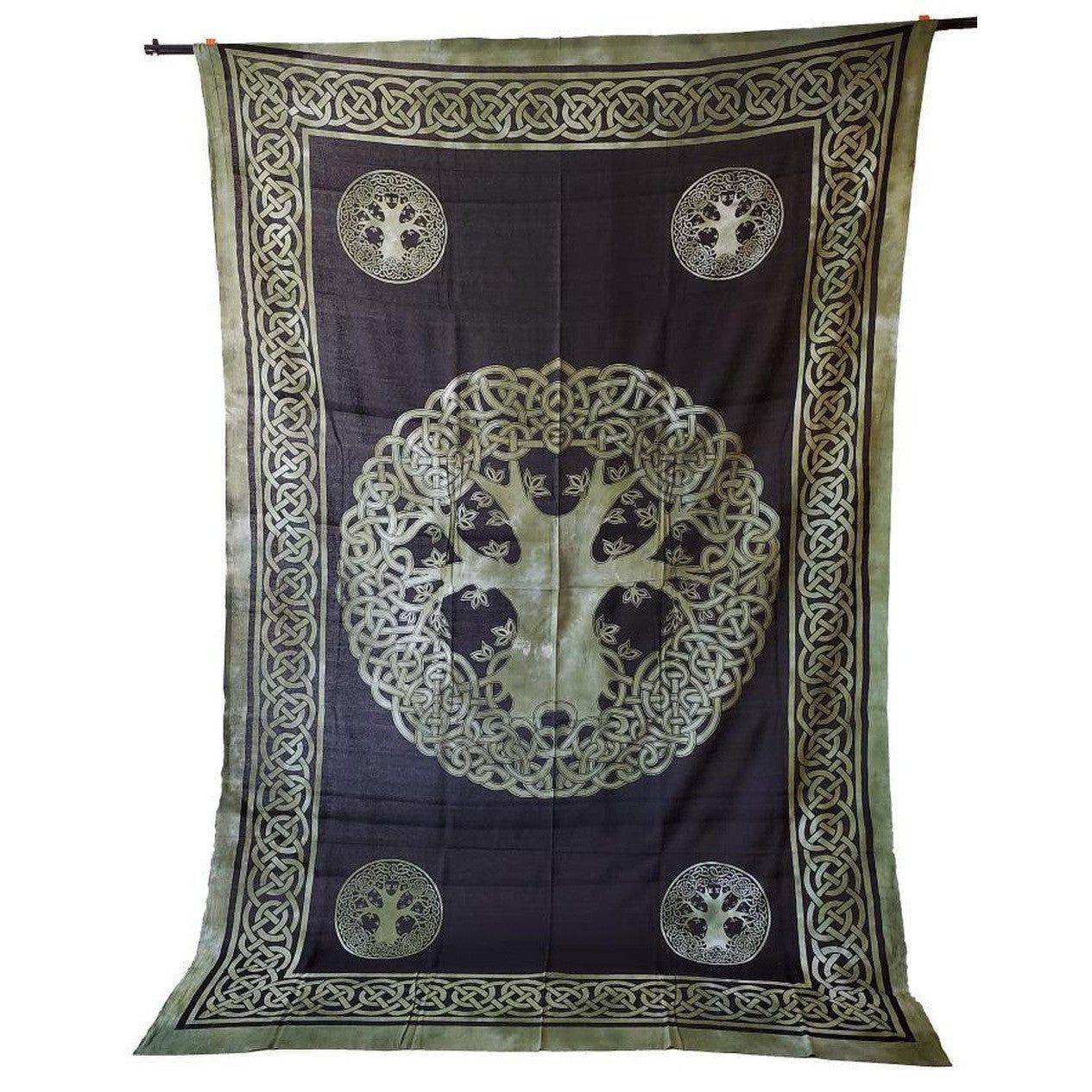 72&quot; x 108&quot; Celtic Tree of Life Green Tapestry, SKU CPS-TL, UPC 6016209965938