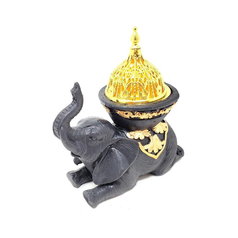 5&quot; Black Elephant Incense Burner or Candle Holder, SKU CCH-BE, UPC 700317301851