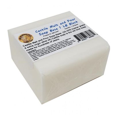 Castile Melt and Pour Block Soap Base, SKU B03-05-SM-CAST, UPC 700317354772