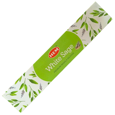 Premium Masala HEM Incense Sticks 15 grams - White Sage, SKU C08-03-HEM15-14, UPC 700317375562