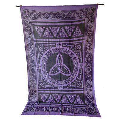 72&quot; x 108&quot; Ancient Triquetra Purple Tapestry, SKU CPS-CM, UPC 6016211684612