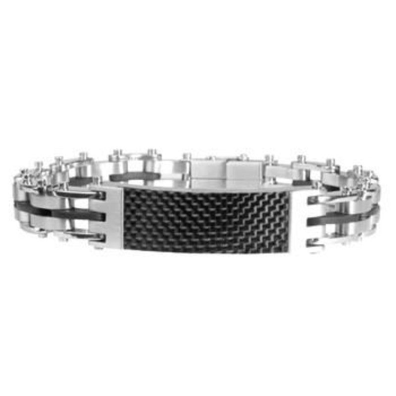 Carbon Fiber Stainless Steel Bracelet, SKU PG-Y2632, UPC 6016003326393
