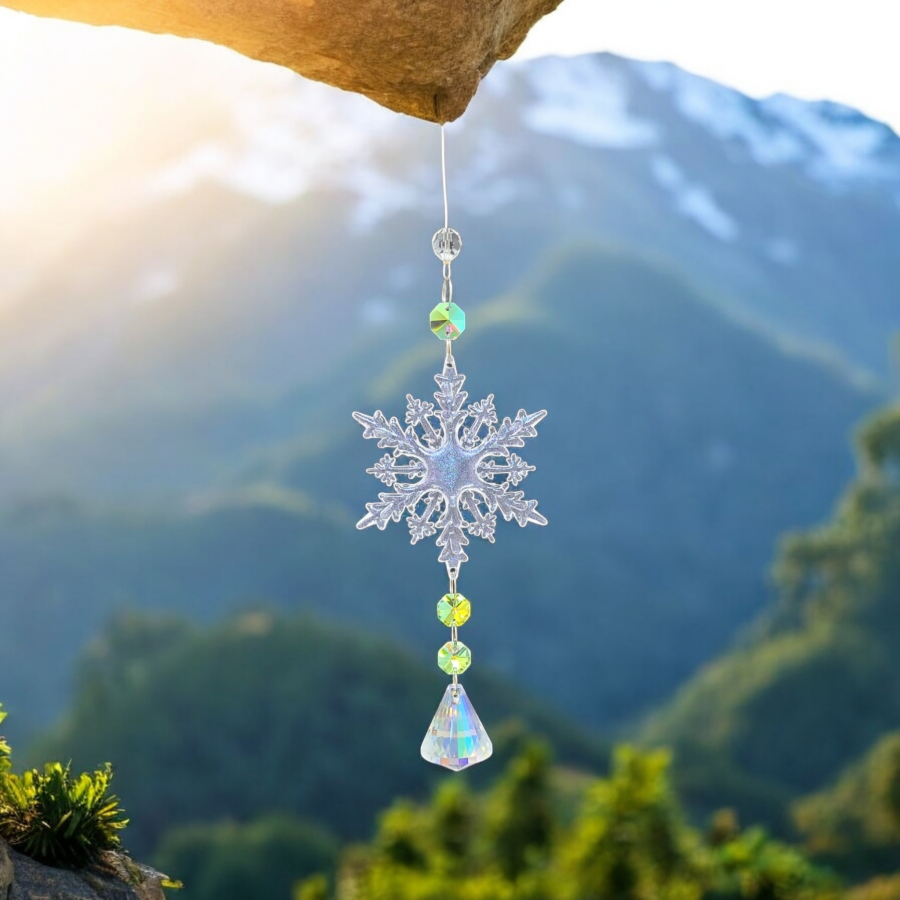17&quot; Sun Catcher - Snowflake Prism, SKU SCWH-47, UPC 700317417279