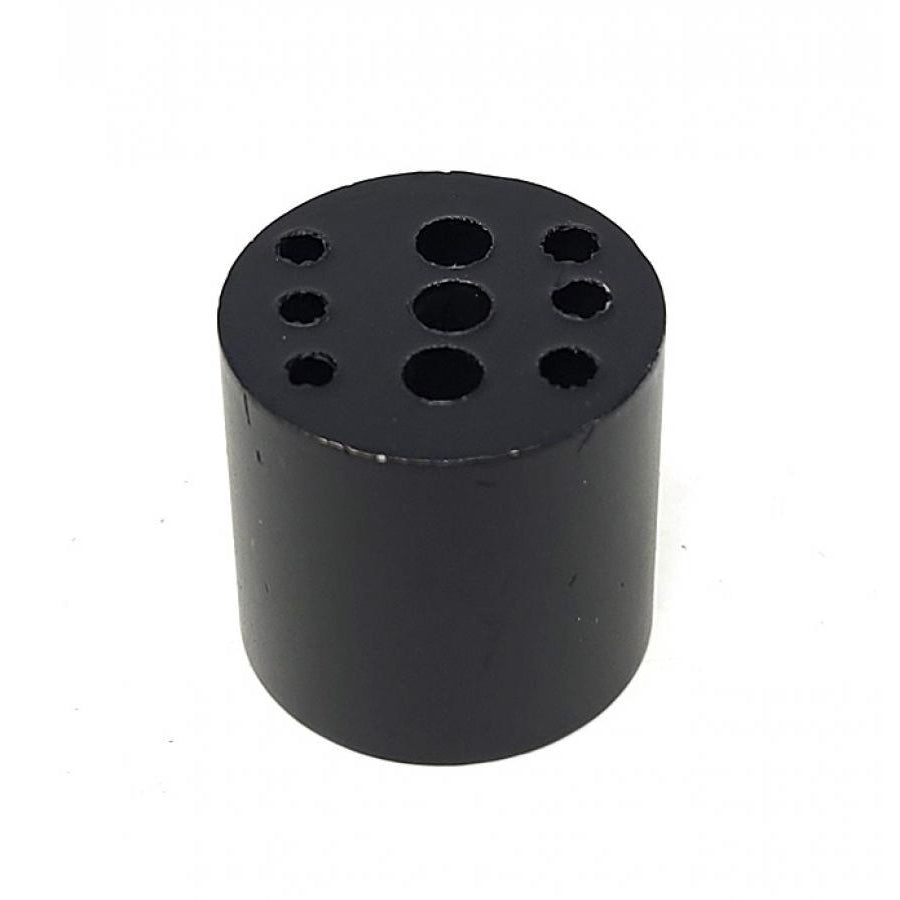 Nine Hole Matte Black Finish Brass Incense Holder, SKU IH-MB, UPC 700317304296