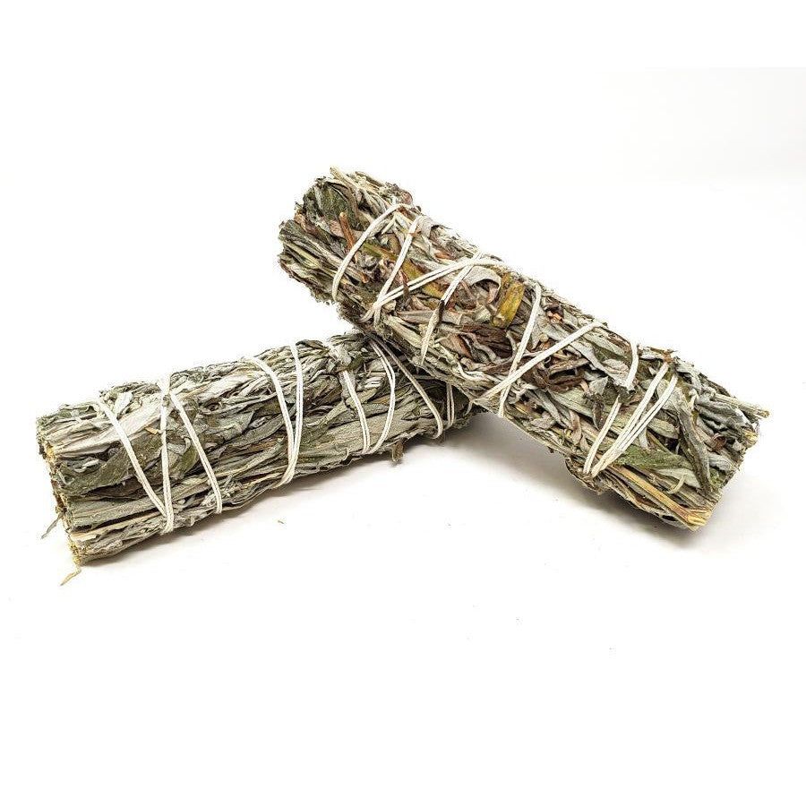 4&quot; Mugwort Black Sage Smudge Stick, SKU P01-Sage-BLKMINI50, UPC 6016204863833