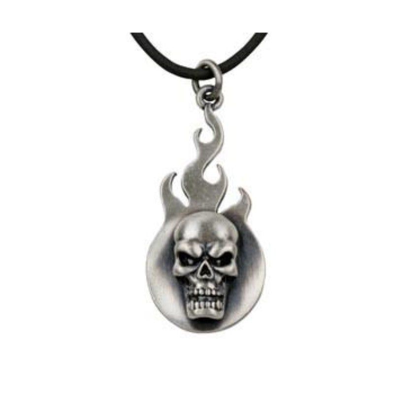 Skull Flame Pendant, SKU PG-Y2381, UPC 6016034732767