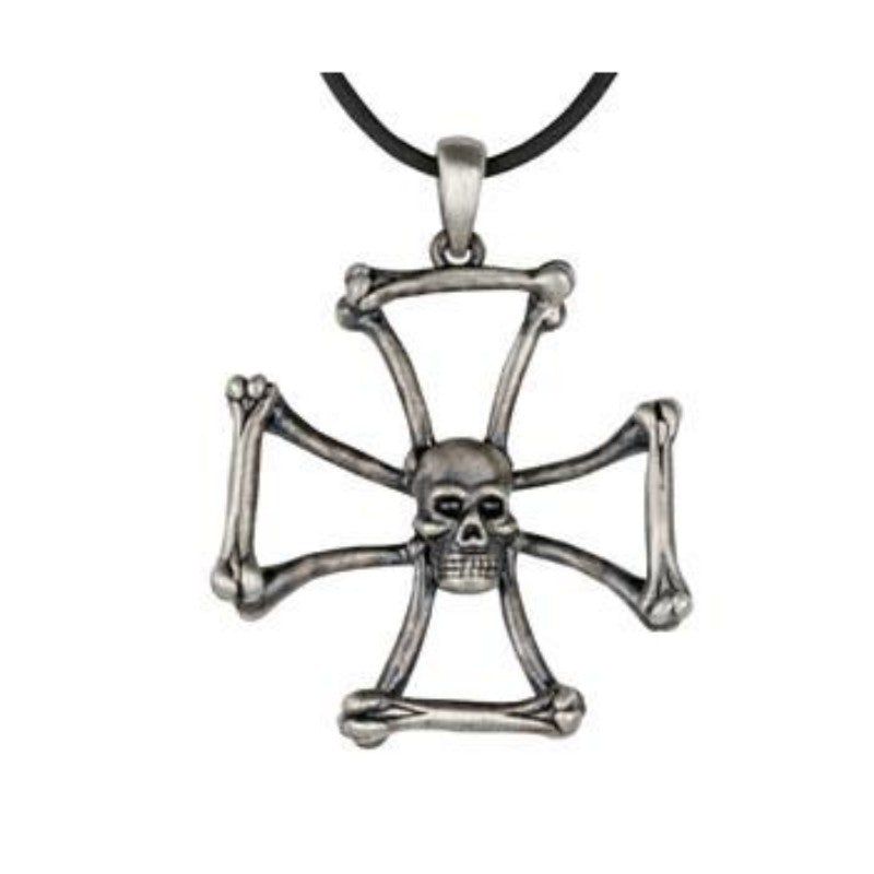 Iron Cross Skull Pendant, SKU PG-Y2391, UPC 6016017430475