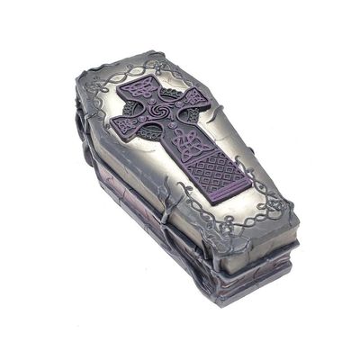 4.5&quot; Celtic Cross Coffin Trinket Box, SKU 76924AB, UPC 700317301622