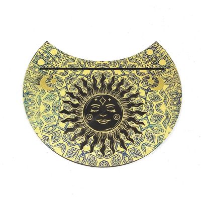 12&quot; Wooden Crescent Tarot Card Holder Sun, SKU I10-34-TW-15-C, UPC 700317381747