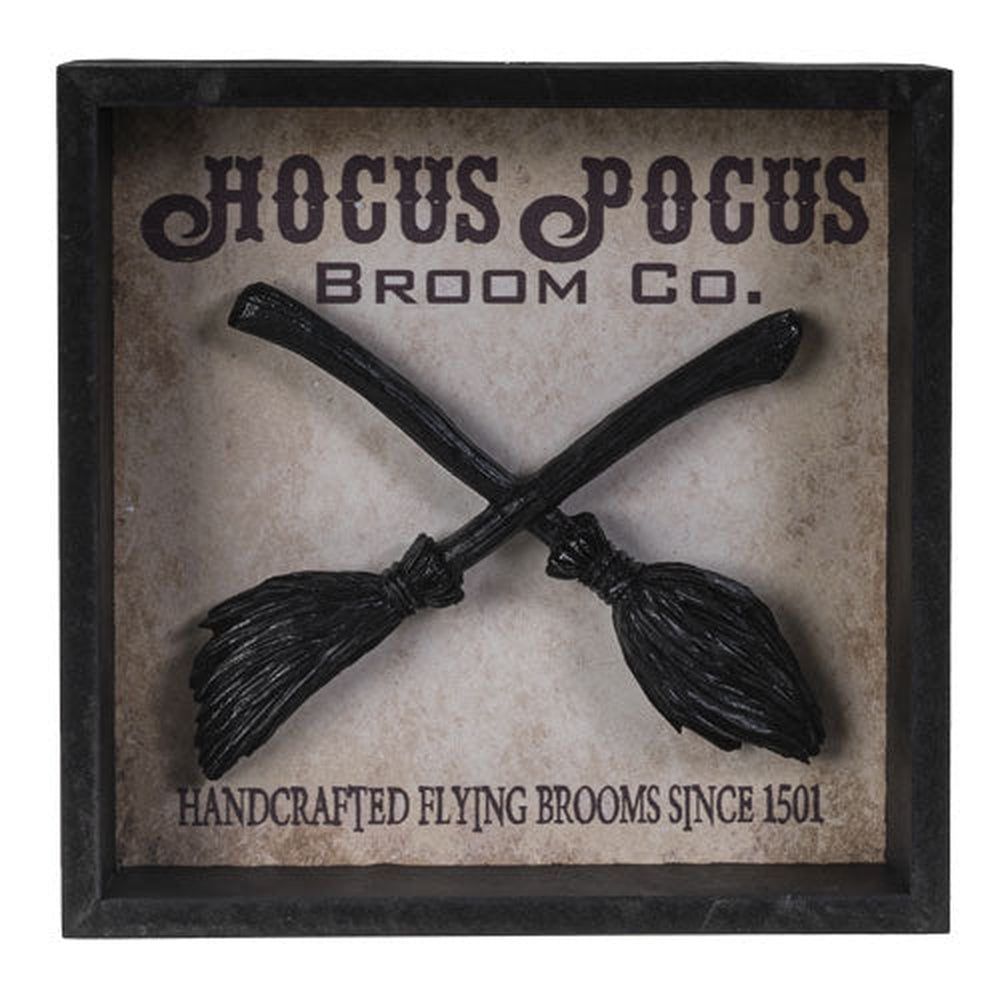 8&quot; Hocus Pocus Broom Wall Plaque, SKU PG-14366, UPC 700317059073