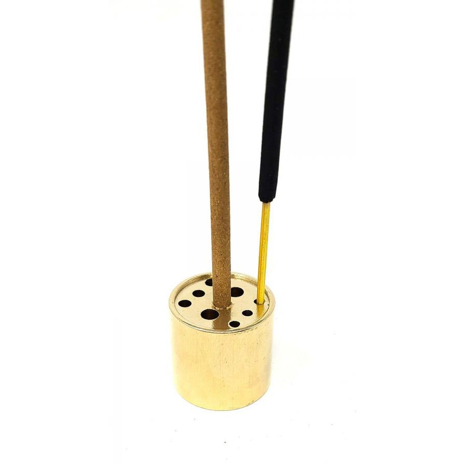 Nine Hole Brass Incense Holder, SKU IH-BR, UPC 700317304302