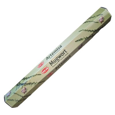 Mugwort HEM Incense Stick 20 Pack, SKU MW20, UPC 6016206074053