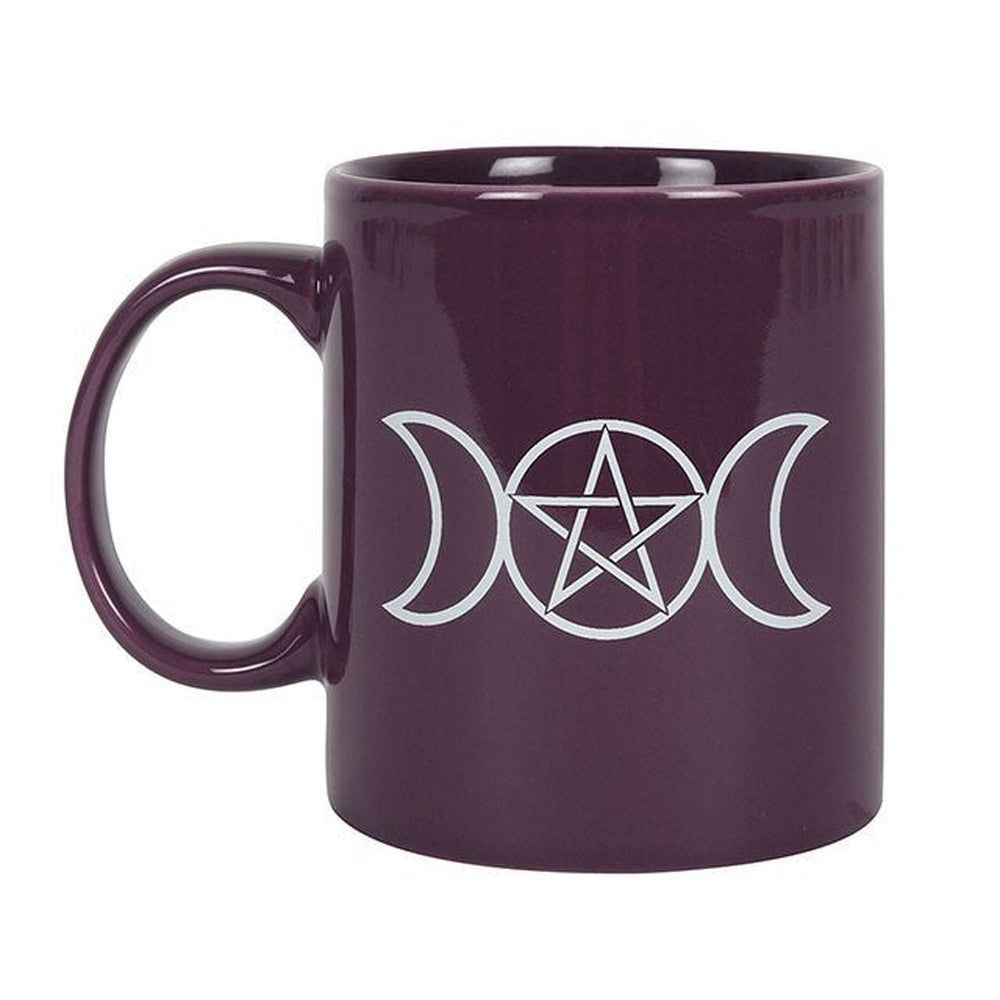 11 oz Purple Ceramic Mug - Triple Moon, SKU PG-14400, UPC