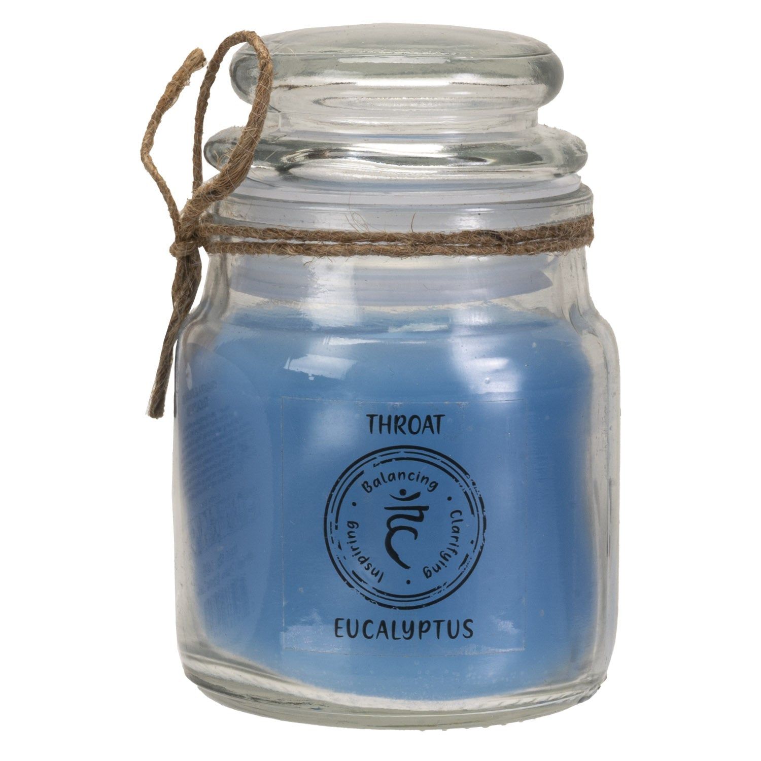 Mini Chakra Jar Candle - Throat (Eucalyptus Scented), SKU PG-14849, UPC 700317033691