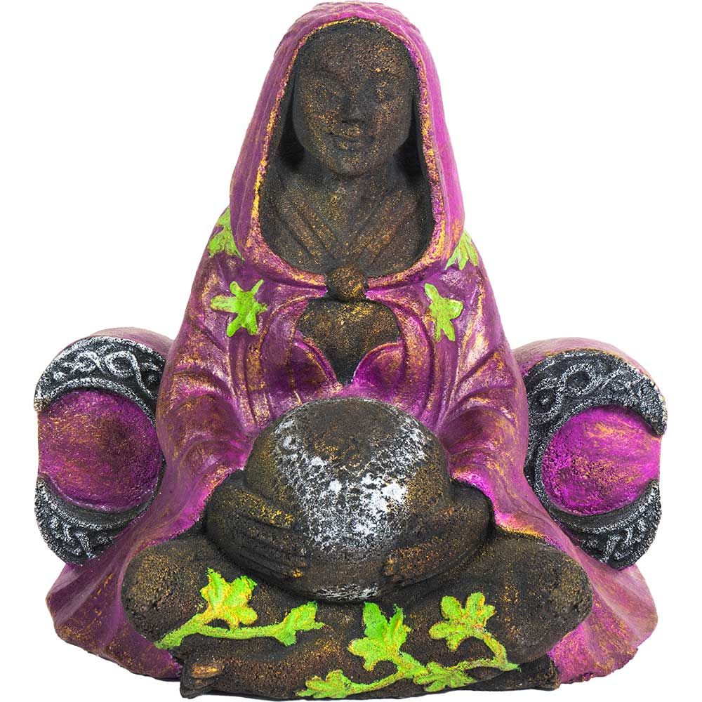 10&quot; Volcanic Stone Statue - Triple Moon Goddess, SKU KH-33930, UPC 700317390084