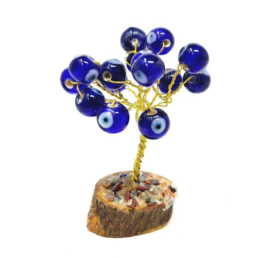 2.5&quot; Evil Eye Tree of Life Bead Tree (15 Evil Eye Beads), SKU QQ096-GMTREE-EYE, UPC 700317390480