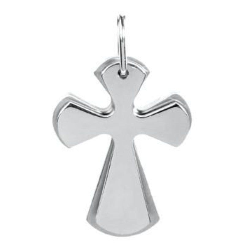 Twin Cross Stainless Steel Pendant, SKU PG-Y2611, UPC 6016008859858